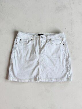 THE LIMITED White Denim Jean Skirt Size 2